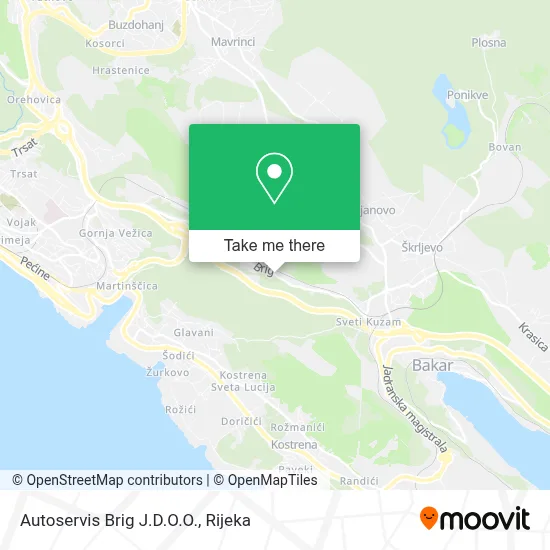Autoservis Brig J.D.O.O. map