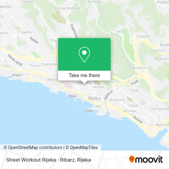 Street Workout Rijeka - Ribarz map