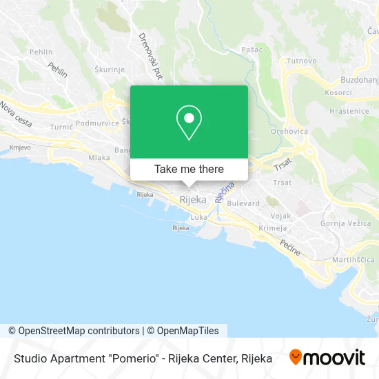 Studio Apartment "Pomerio" - Rijeka Center map