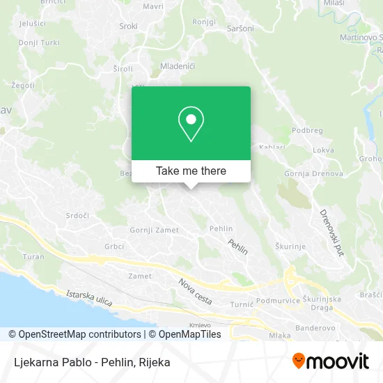 Ljekarna Pablo - Pehlin map