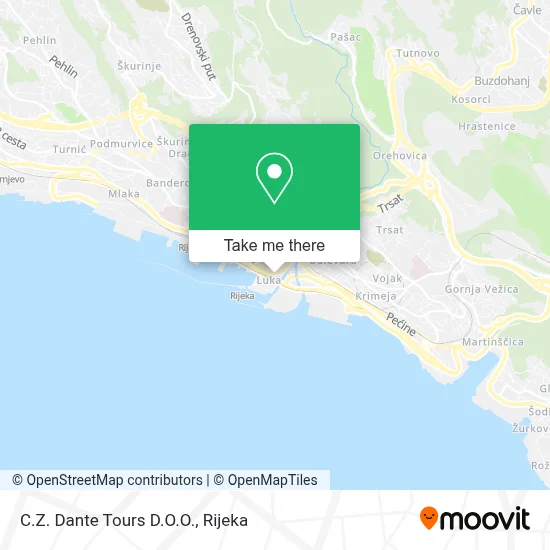C.Z. Dante Tours D.O.O. map