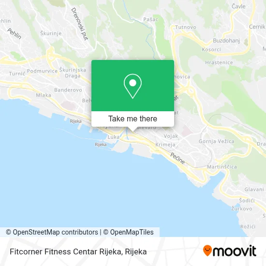 Fitcorner Fitness Centar Rijeka map