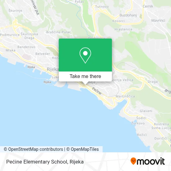 Pećine Elementary School map