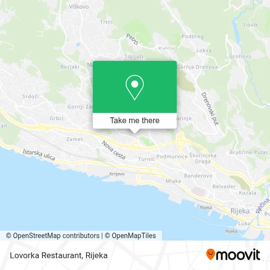 Lovorka Restaurant map