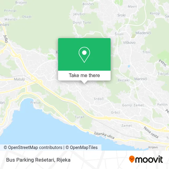 Bus Parking Rešetari map