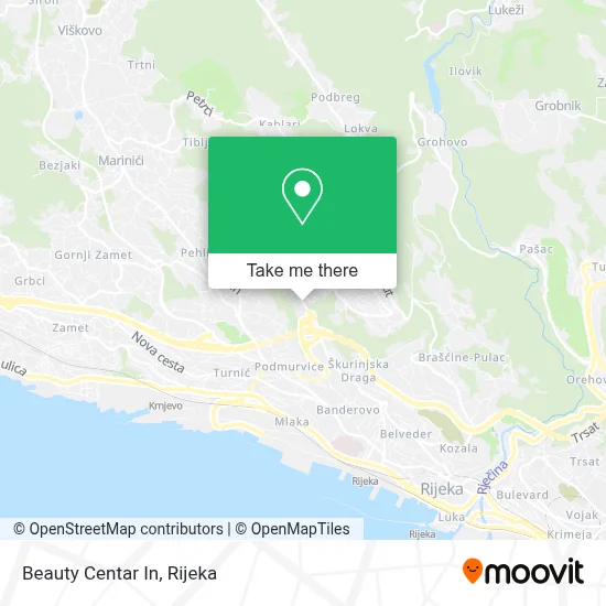 Beauty Centar In map