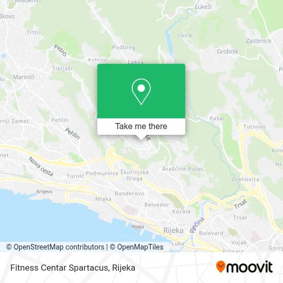 Fitness Centar Spartacus map
