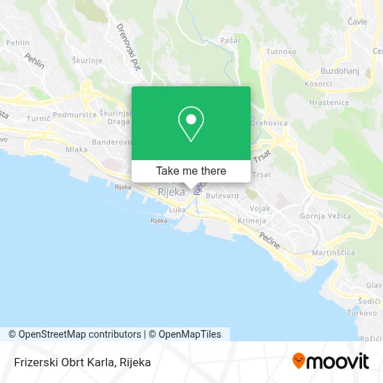 Frizerski Obrt Karla map