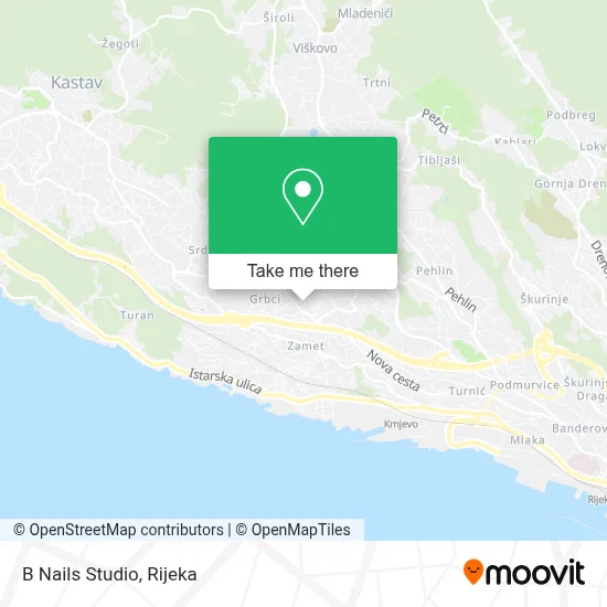 B Nails Studio map