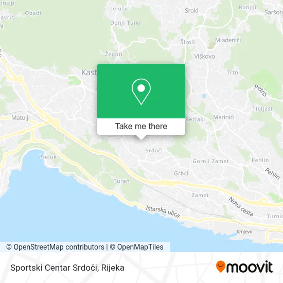 Sportski Centar Srdoči map