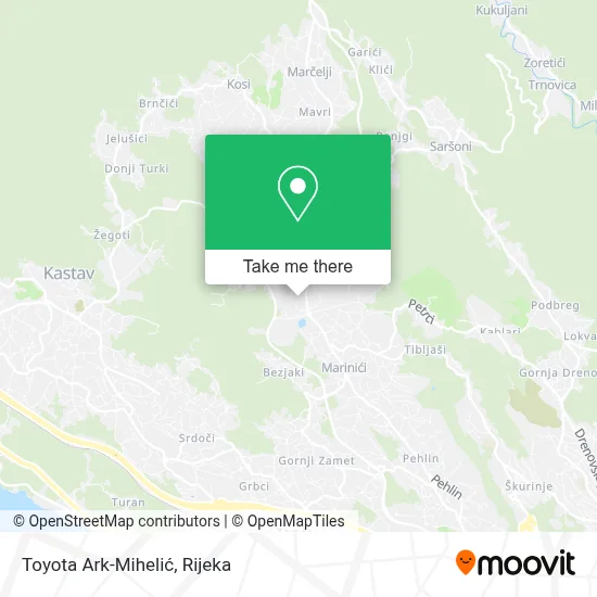 Toyota Ark-Mihelić map