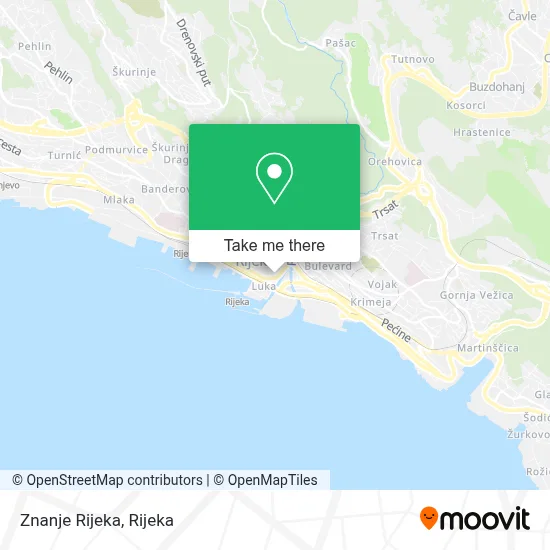 Znanje Rijeka map