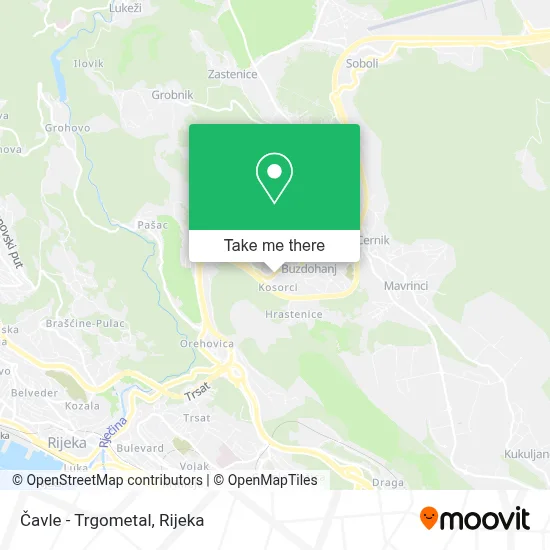 Čavle - Trgometal map