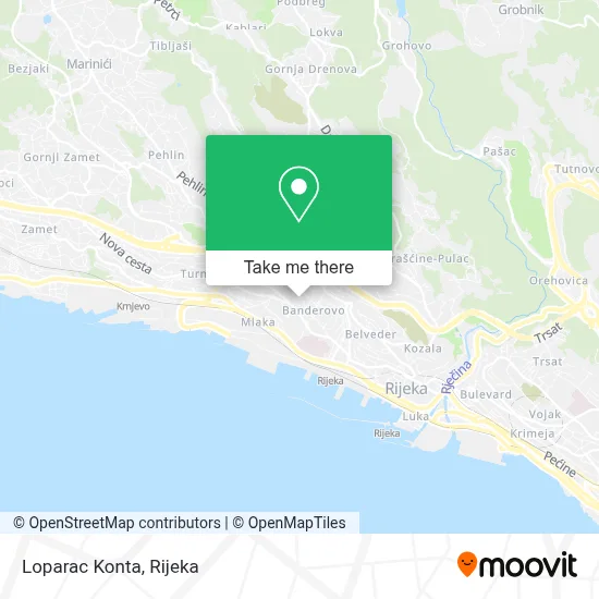 Loparac Konta map