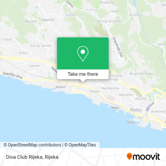 Diva Club Rijeka map