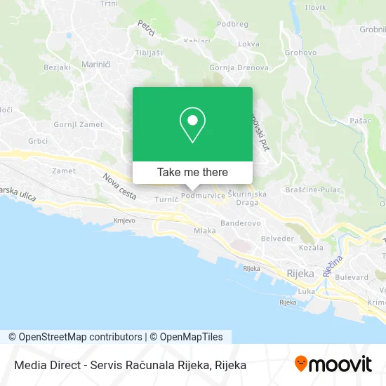 Media Direct - Servis Računala Rijeka map