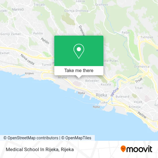 Medical School In Rijeka map