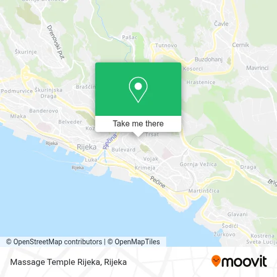 Massage Temple Rijeka map