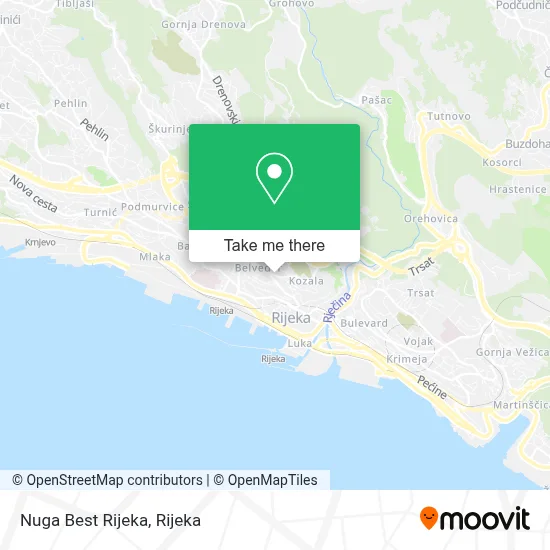 Nuga Best Rijeka map