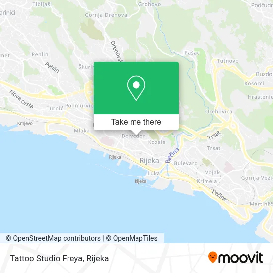 Tattoo Studio Freya map