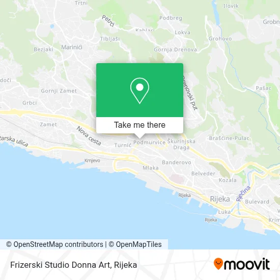 Frizerski Studio Donna Art map