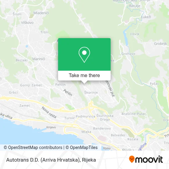 Autotrans D.D. (Arriva Hrvatska) map
