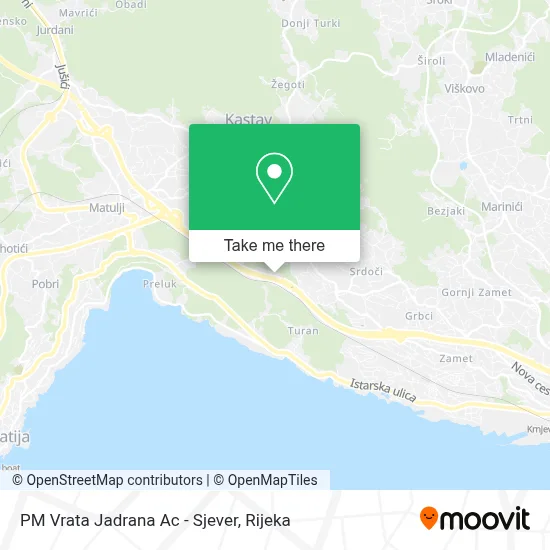 PM Vrata Jadrana Ac - Sjever map