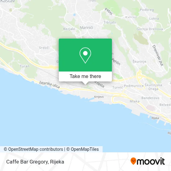 Caffe Bar Gregory map
