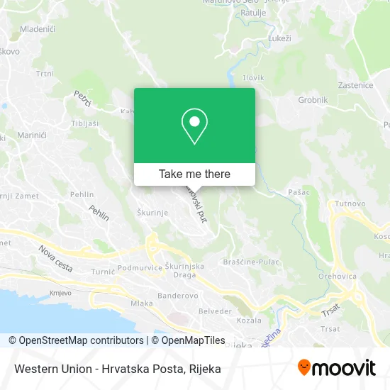 Western Union - Hrvatska Posta map