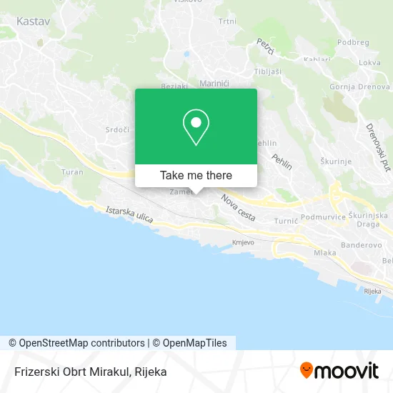 Frizerski Obrt Mirakul map