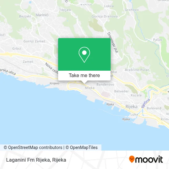 Laganini Fm Rijeka map