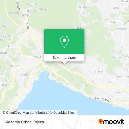 Klesarija Orban map