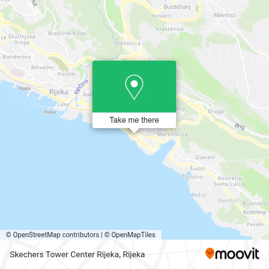 Skechers Tower Center Rijeka map