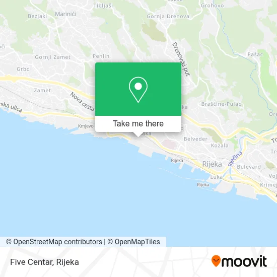 Five Centar map