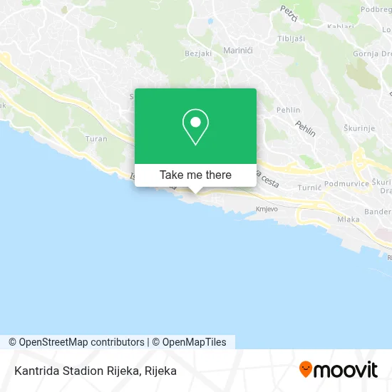 Kantrida Stadion Rijeka map