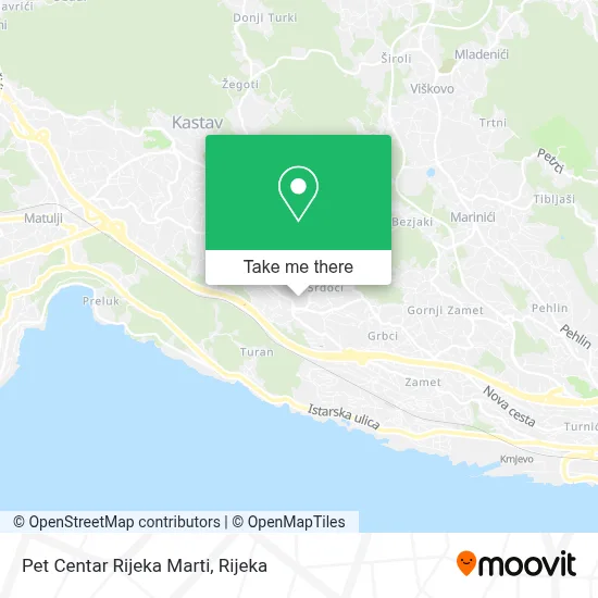 Pet Centar Rijeka Marti map