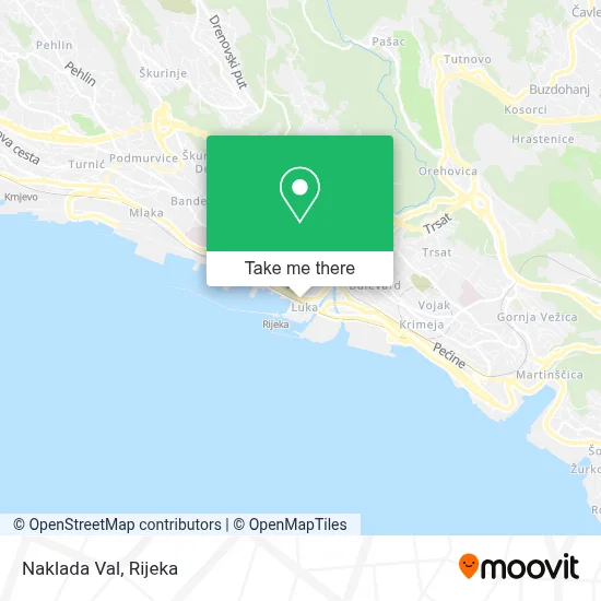 Naklada Val map
