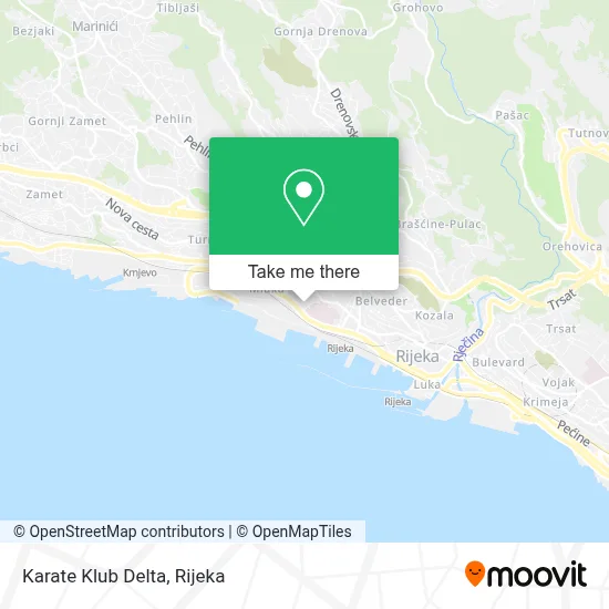 Karate Klub Delta map