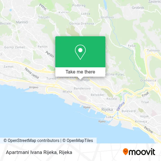 Apartmani Ivana Rijeka map
