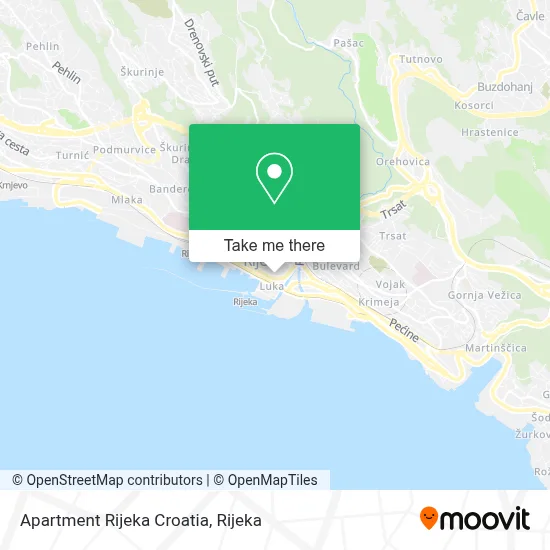 Apartment Rijeka Croatia map