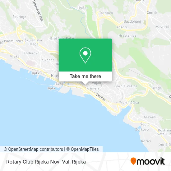 Rotary Club Rijeka Novi Val map