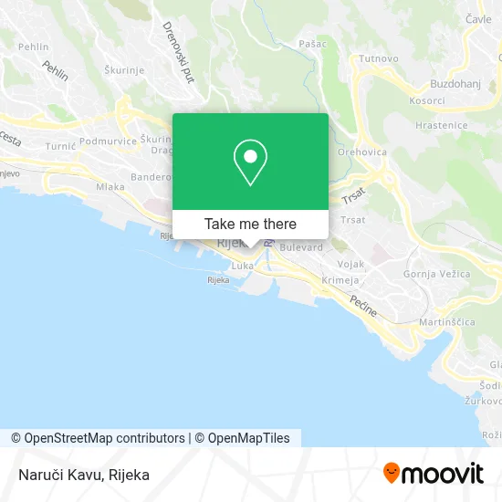 Naruči Kavu map