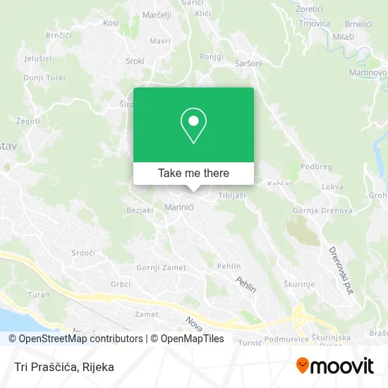 Tri Praščića map