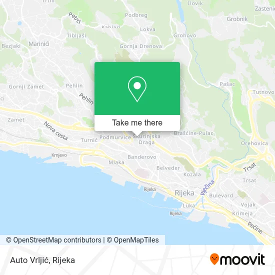 Auto Vrljić map