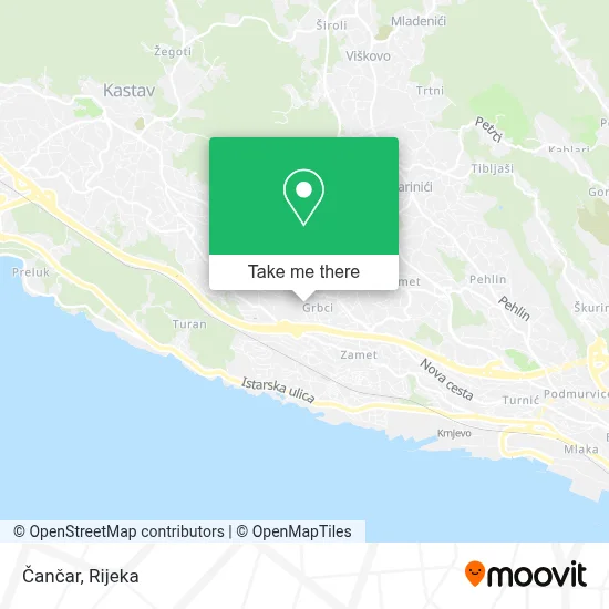 Čančar map
