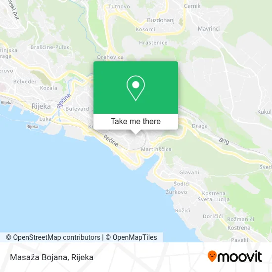 Masaža Bojana map