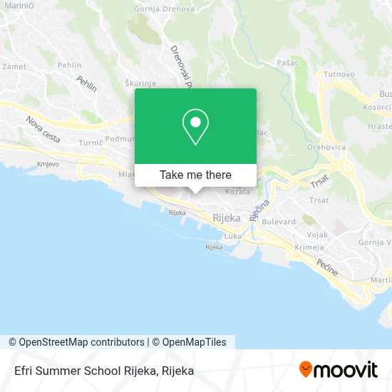 Efri Summer School Rijeka map