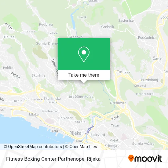 Fitness Boxing Center Parthenope map