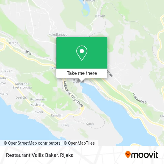 Restaurant Vallis Bakar map