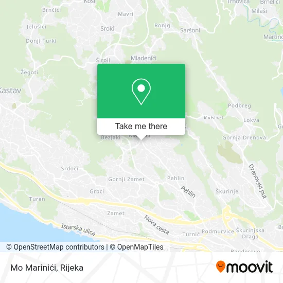 Mo Marinići map